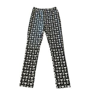 NWT Women's Shane Justin Runway Logo Star Diamond Statement Contrast Pants L
